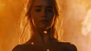 Emilia Clarke Fiery Nude Scene From “Game of Thrones”